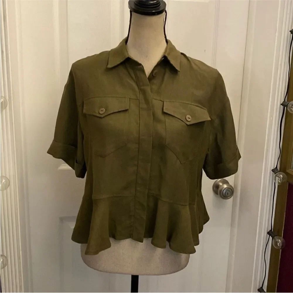 Twin-Set Olive Green Blouse, M